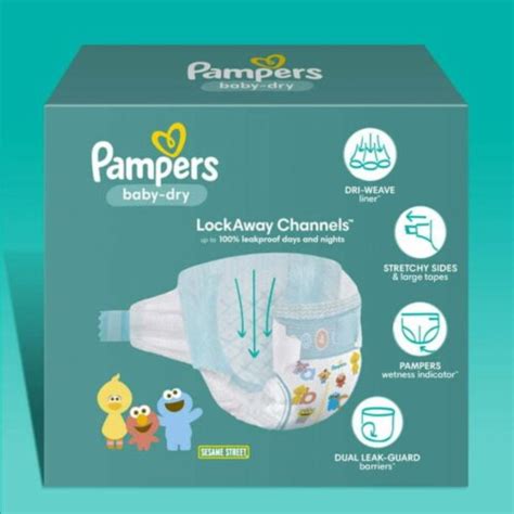 Pampers Baby Dry Diapers Size 5 128 Diapers Kroger