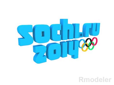 Olympic Games Sochi 2014 3d Logo 3d Model Obj Ma Mb Dae