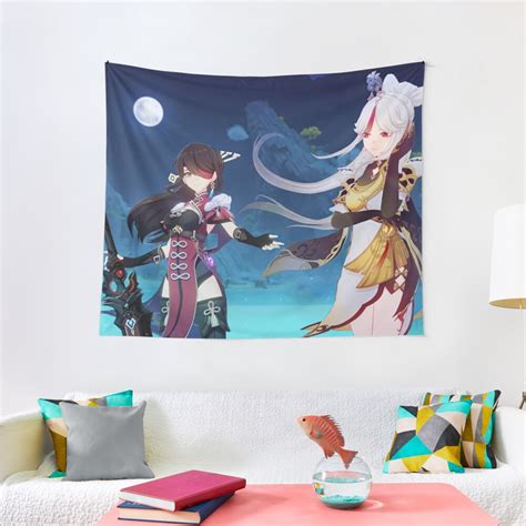 Ningguang And Beidou Genshin Impact Tapestry For Sale By Chaminho Redbubble