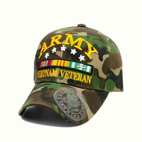 Us Army Vietnam Veteran Woodland Camo Hat