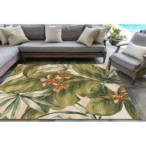 Tropical Leaf Indoor Outdoor Rugs By Liora Manne