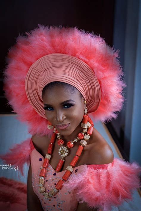 Gele With Feathers Inspo For The Super Stylish Bride In 2020 African Head Dress Traditional