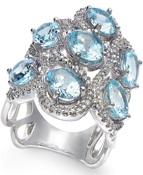 America's favorite brands · deals & promotions Macy's Aquamarine (5-9/10 ct. t.w.) and Diamond (5/8 ct. t ...