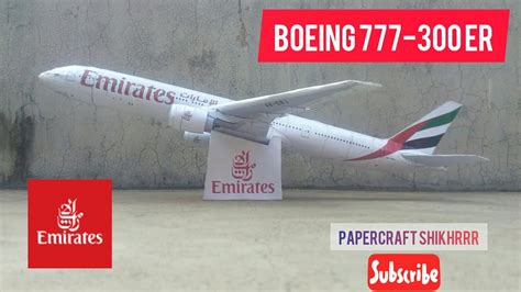 Emirates Boeing Er Papercraft Paper Model Youtube My Xxx Hot Girl