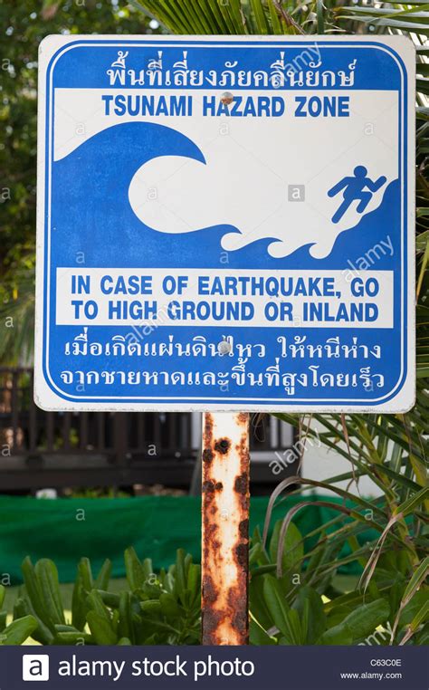 Hopefully there are no lives lost or any big damage. Tsunami Sign Beach High Resolution Stock Photography and ...