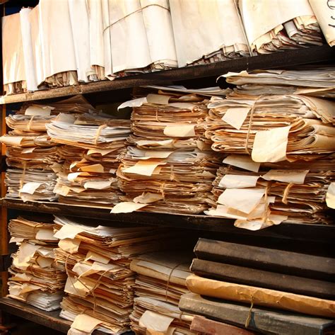 Many Old Paper Documents Stacked In Archive Genealogy And History News