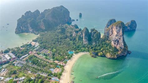 Railay Beach In Thailand Krabi Province Aerial Bird S View Of