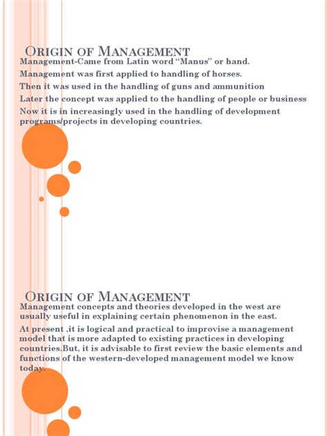 Origin Of Management Pdf Human Resources Employment
