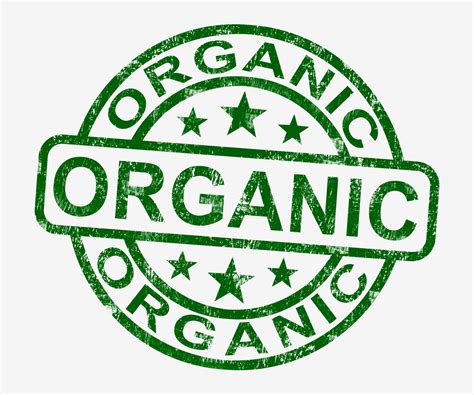 Free photo: Organic Stamp Shows Natural Farm Food - 100, Natural, Pure ...
