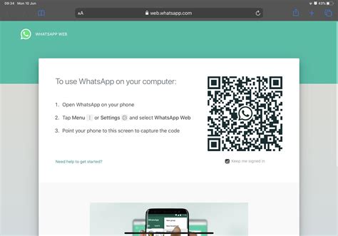 iPadOS enables WhatsApp web ( without having to request the desktop