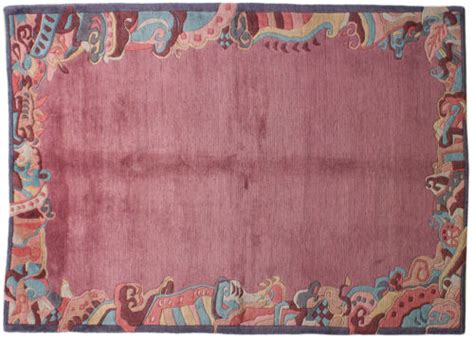 Teppich Tibeter Nepal Ca 170x235 Cm Violett Schurwolle