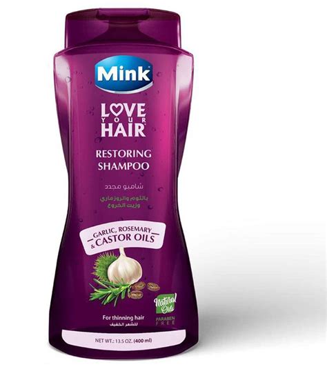 سعر ومواصفات Mink Shampoo With Garlicrosemary And Castor Oil 400ml