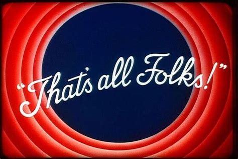 Thats All Folks Logo Thats All Folks Frowning Sixties Seventies