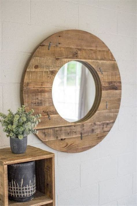 36 Easy Diy Rustic Mirror Frame That You Will Try Wood Mirror Diy Round Mirror Round Wood Mirror