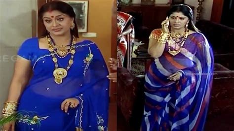 Sudha Chandran Hot Transparent Sari Navel Show