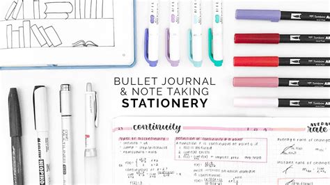 Bullet Journal Notetaking Essentials ☕ Stationery Recommendations