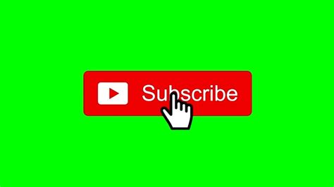 Subscribe Button Green Screen Click Animation Youtube