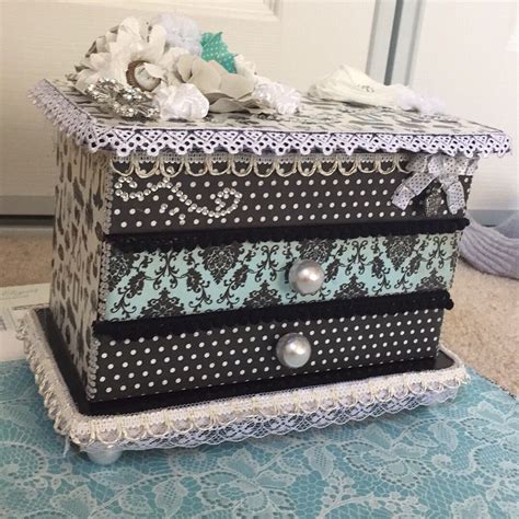Altered Jewelry Box Made With Elegant Paper Collection And Modge Podge