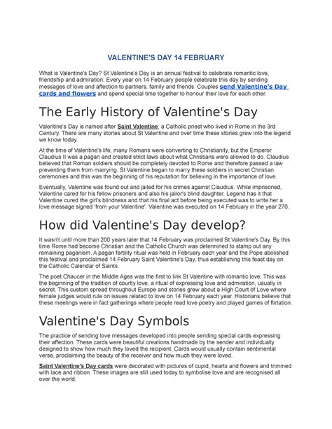 Valentines Day February 14 Valentines Day 14 February What Is