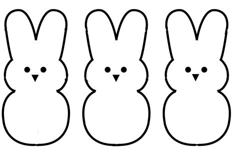 Peeps Coloring Book Marshmallow Candy Clip Art Bunny Outline Png