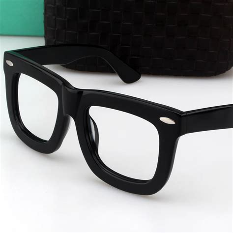 cubojue acetate high end oversized eyeglasses frame male thick black ready myopia glasses men