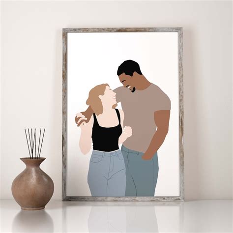 interracial couple wall art interracial art instant download etsy
