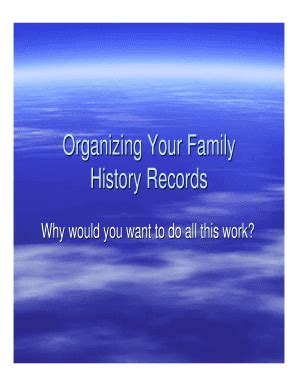 Typical applications include telephone line recording (call recording), radio station logging, radio communication recording, control room recording and other specialized applications. Editable family records organizer - Fill, Print & Download Online Forms Templates in Word & PDF ...