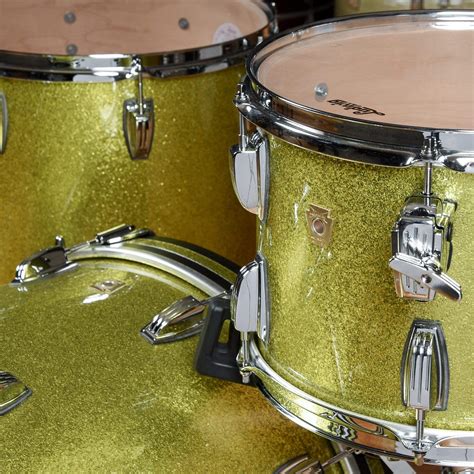 Ludwig Classic Maple 131622 3pc Drum Kit Olive Sparkle Chicago
