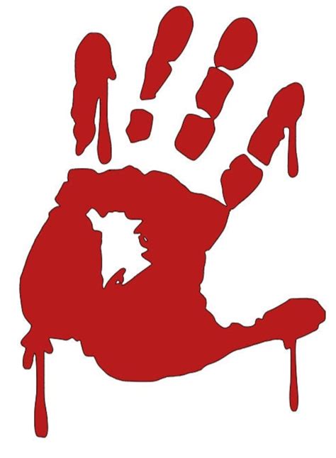 Bloody Hand Png And Svg Files For Cricutother Cutters Etsy