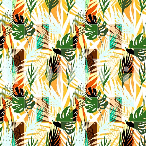 Buy Tropical Bright Tiles Wallpaper Free Shipping