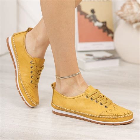 Cheap Ladies Genuine Leather Spring Lace Up Shoes Women Fashion Casual