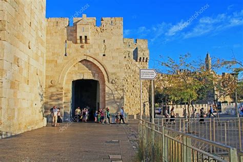Jaffa Gate Outside The Old City Wall Of Jerusalem Stock Editorial
