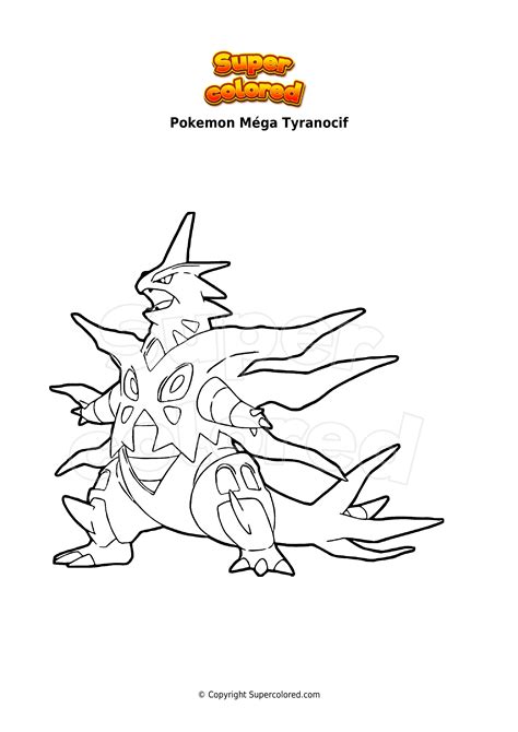 Coloriage Pokemon Méga Tyranocif