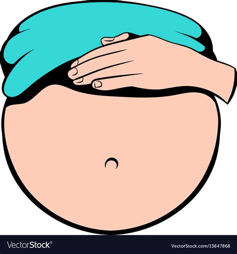 Belly Pregnant Women Icon Icon Cartoon Royalty Free Vector