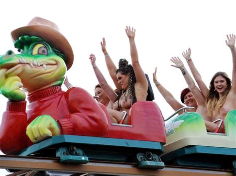 All Aboard The Naked Rollercoaster On Adventure Island