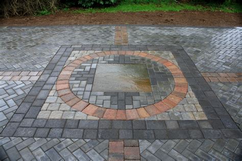 Paver Patio With 7 Different Styles Of Pavers And Dimensional Bluestone