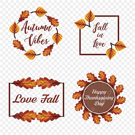 Autumn Clipart Transparent Background Autumn Logo Collection Autumn