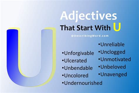 499 Adjectives That Start With U Describingwordcom