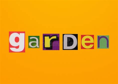 Garden Word Collage From Clippings With Newspaper And Magazine Letters