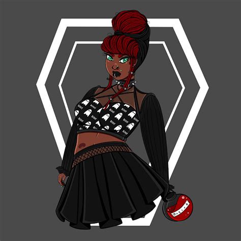 Artstation Blacktober Goth Girl~