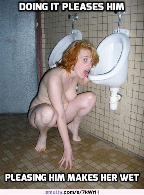Toiletsex Caption Urinal Licking Redhead Toilet Whore My XXX Hot Girl