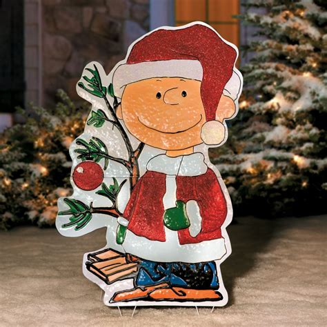 Product works 14211 charlie brown musical christmas tree with linus's blanket holiday décor, classic ornament. Charlie Brown Christmas Yard Decoration-metal | Christmas ...