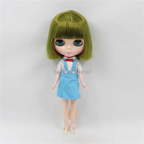 Nude Blyth Dolls Green Hair Short Cute Doll Ksmdo Doll Plant Doll