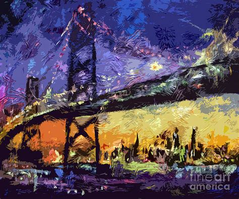 All of our painting services are customized to meet. Abstract San Francisco Oakland Bay Bridge at Night ...