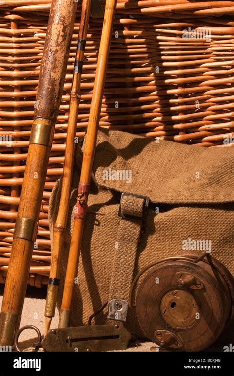 Antique Fishing Tackle Stock Photo Alamy