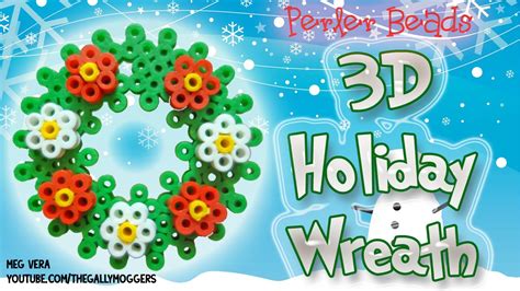 Perler Bead Tutorial 3d Christmas Or Holiday Wreath How