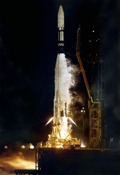 Ranger 1 Atlas Agena Rocket Launch Photograph By Nasavrs Fine Art America