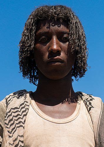 Portrait Of An Afar Tribe Man With Traditional Hairstyle Afar Region