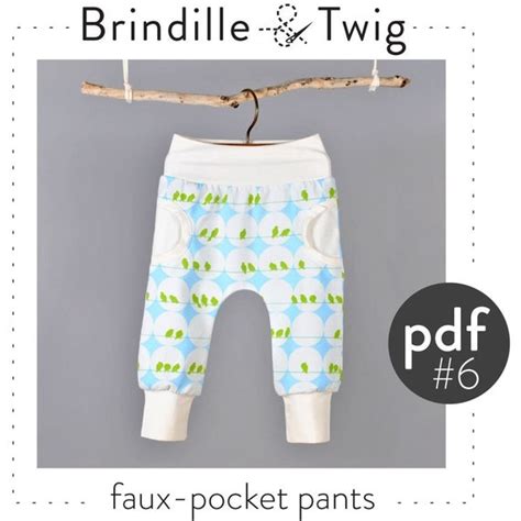 Pdf Pattern Baby Pants With Cuffs And Faux By Brindilleandtwig