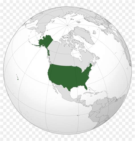 World Map United States Location Of The In Estados Unidos En El Mundo